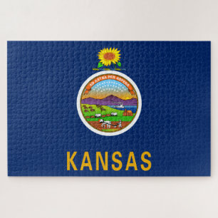 Quebra-cabeça Bandeira do Estado do Kansas
