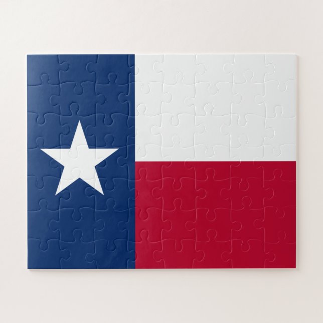 Quebra-cabeça Bandeira do Estado do Texas do Texas (Horizontal)