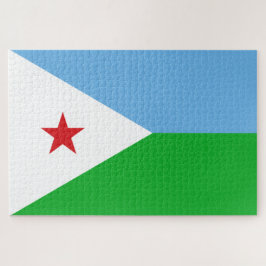 Quebra-cabeça Bandeira do Jibuti (nação africana)