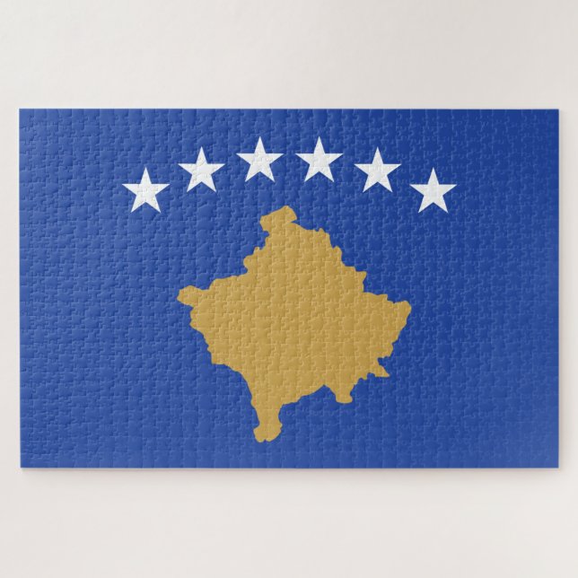 Quebra-cabeça Bandeira do Kosovo (Horizontal)