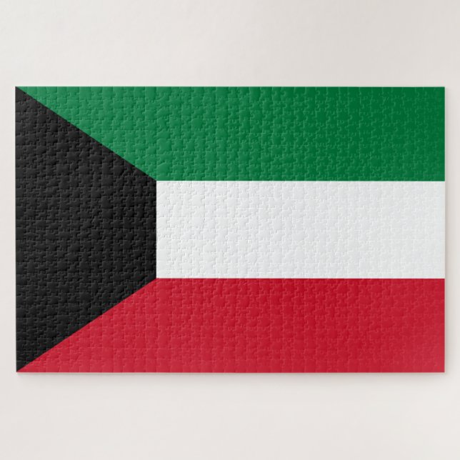 Quebra-cabeça Bandeira do Kuwait (Horizontal)