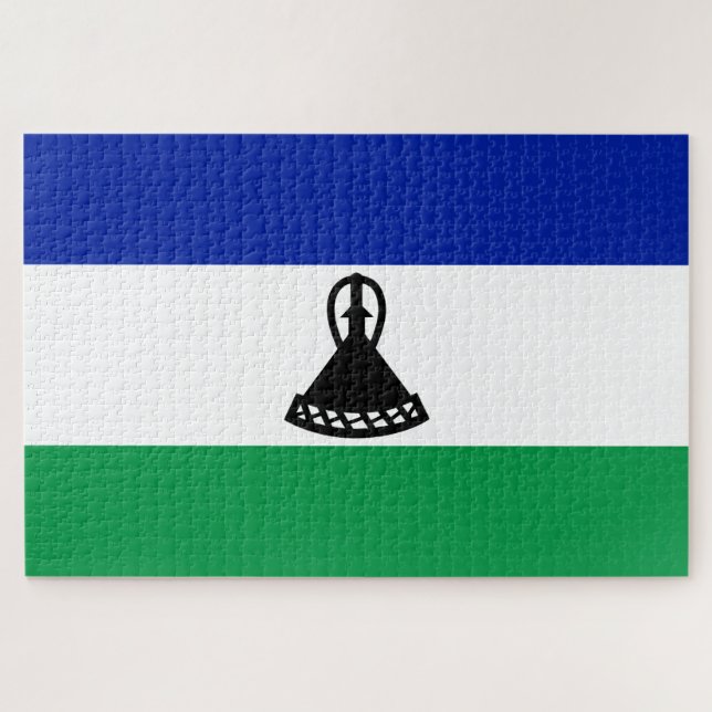 Quebra-cabeça Bandeira do Lesoto (Horizontal)