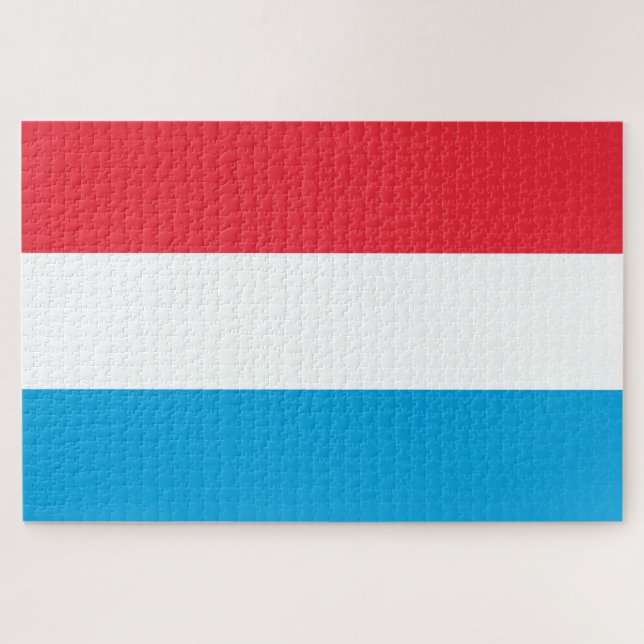 Quebra-cabeça Bandeira do Luxemburgo (Horizontal)