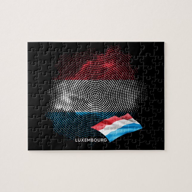 Quebra-cabeça bandeira do Luxemburgo (Horizontal)