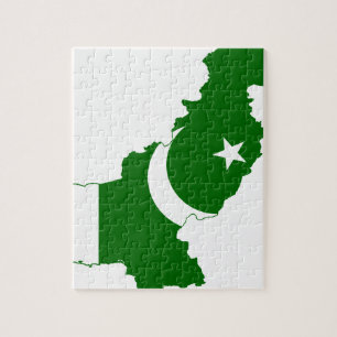 Quebra-cabeça Bandeira do mapa de Paquistão