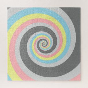 Quebra-cabeça Bandeira do Orgulho Demiflux Espiral Abstrata Groo