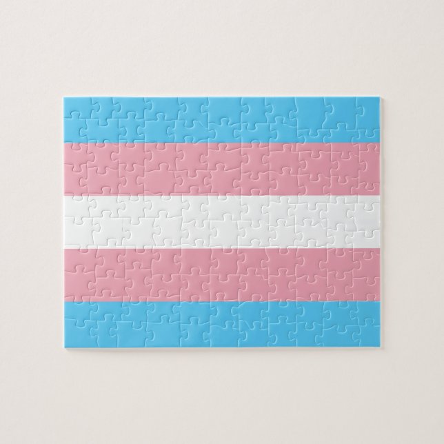 Quebra-cabeça Bandeira do orgulho do Transgender (Horizontal)