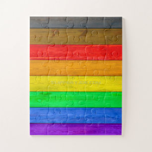 Quebra-cabeça Bandeira do orgulho gay inclusivo de SlipperyJoe t