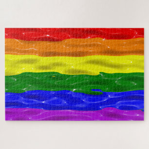 Quebra-cabeça Bandeira do orgulho SlipperyJoe's líquido vermelho