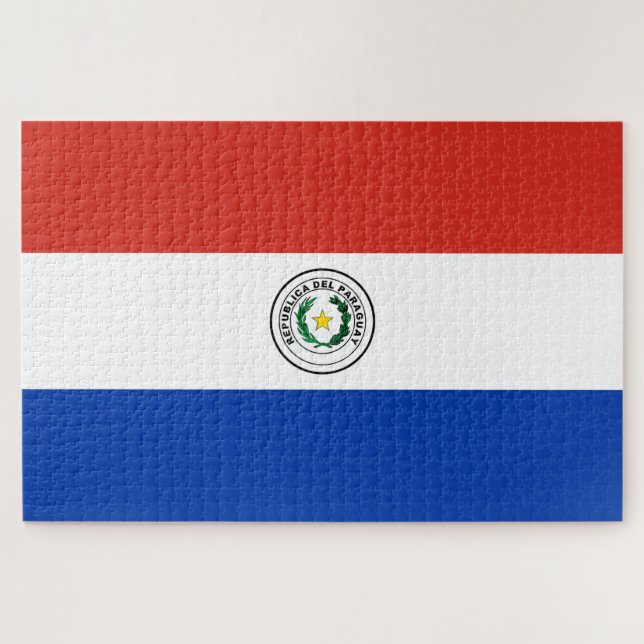 Quebra-cabeça Bandeira do Paraguai (Horizontal)