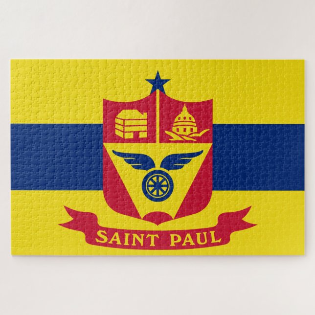 Quebra-cabeça Bandeira do Santo Paul (Minnesota) (Horizontal)