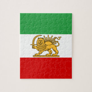 Quebra-cabeça Bandeira do Shah de 1964-1980) شیروخورشید de Irã (