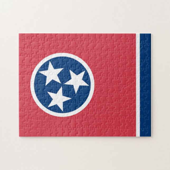 Quebra-cabeça Bandeira do Tennessee, EUA (Horizontal)