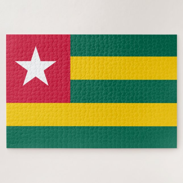 Quebra-cabeça Bandeira do Togo (Horizontal)