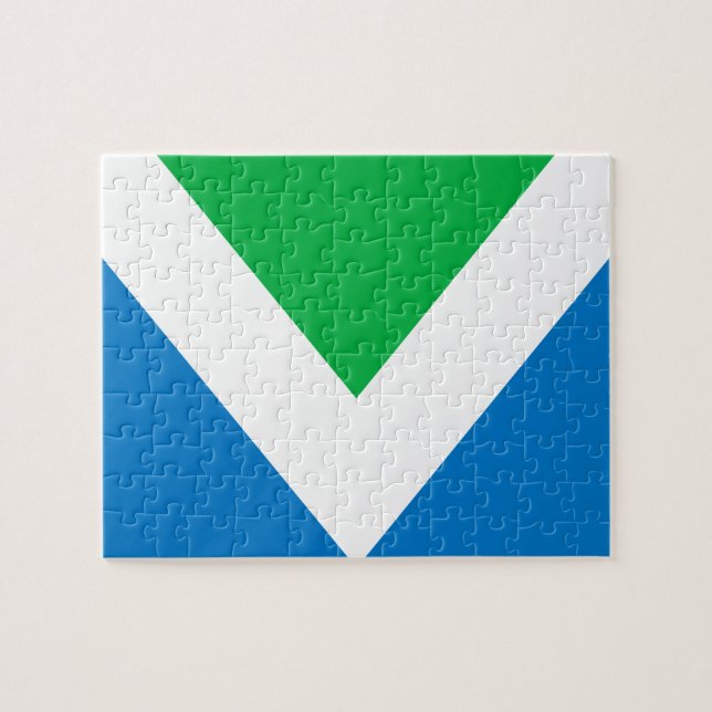 Quebra-cabeça Bandeira do Vegan Internacional (Horizontal)