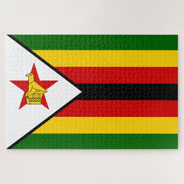 Quebra-cabeça Bandeira do Zimbábue (Horizontal)