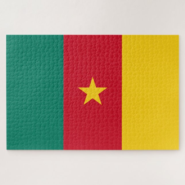 Quebra-cabeça Bandeira dos Camarões (Horizontal)
