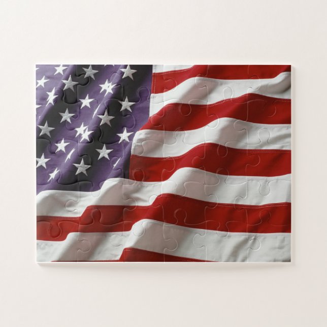 Quebra-cabeça Bandeira dos Estados Unidos - Estrelas e Listras (Horizontal)
