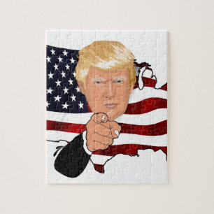 Quebra-cabeça Bandeira dos EUA América do presidente tio Sam do