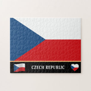 Quebra-cabeça Bandeira e país checo / República Checa