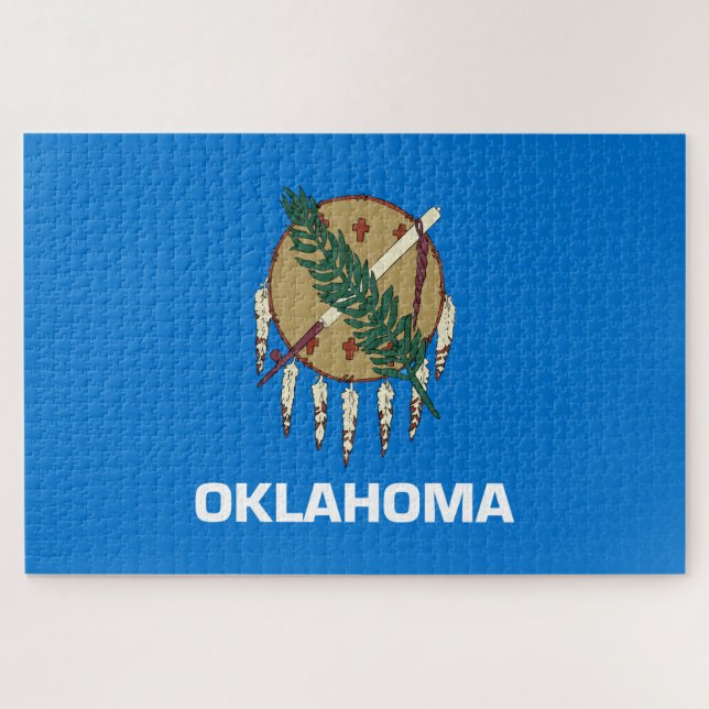 Quebra-cabeça Bandeira Estadual de Oklahoma (Horizontal)