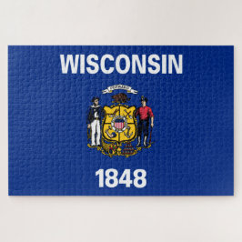 Quebra-cabeça Bandeira Estadual do Wisconsin
