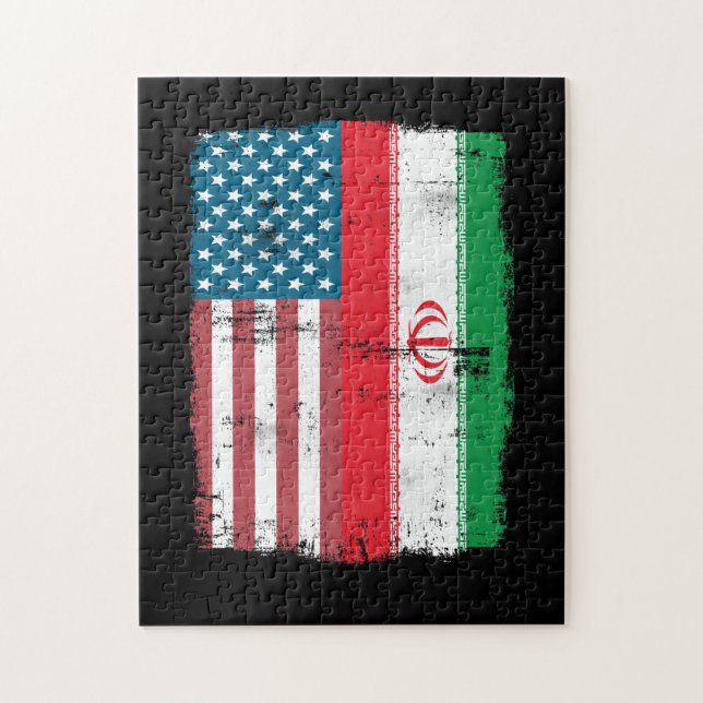 Quebra-cabeça Bandeira Iraniana-Americana - RAIAS IRANIANAS (Vertical)