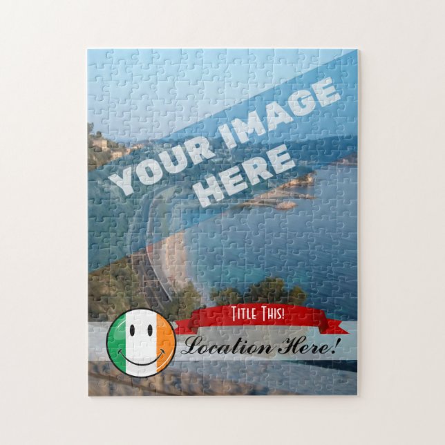 Quebra-cabeça Bandeira irlandesa de sorriso redonda (Vertical)