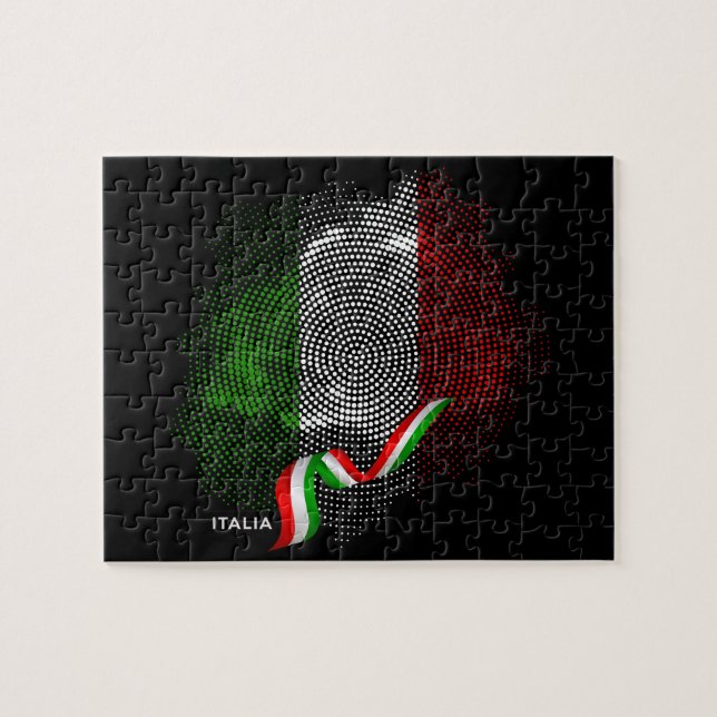 Quebra-cabeça bandeira italiana (Horizontal)