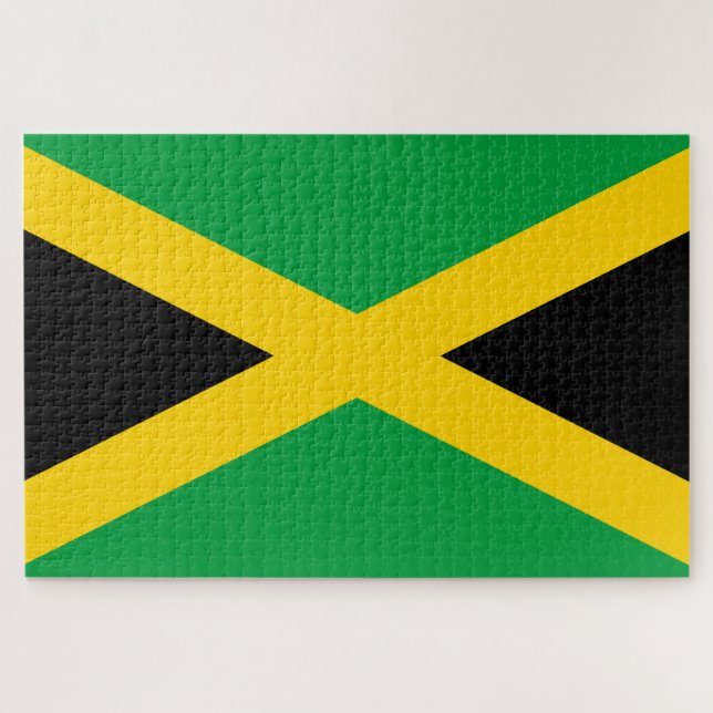 Quebra-cabeça Bandeira jamaicana (Horizontal)