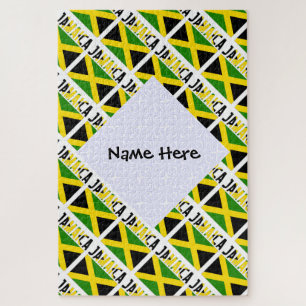 Quebra-cabeça Bandeira Jamaicana e Jamaica Personalizados em Mos