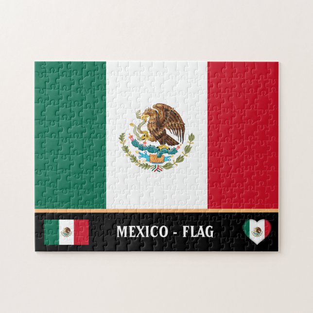 Quebra-cabeça Bandeira Mexicana / México (Horizontal)