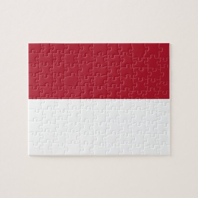 Quebra-cabeça bandeira Mônaco (Horizontal)