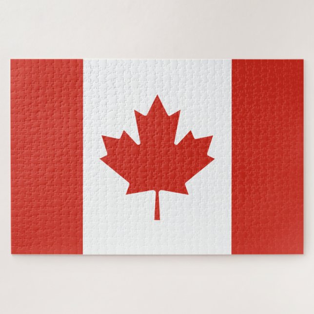Quebra-cabeça Bandeira Nacional Canadiana (Maple Leaf Canada Fla (Horizontal)