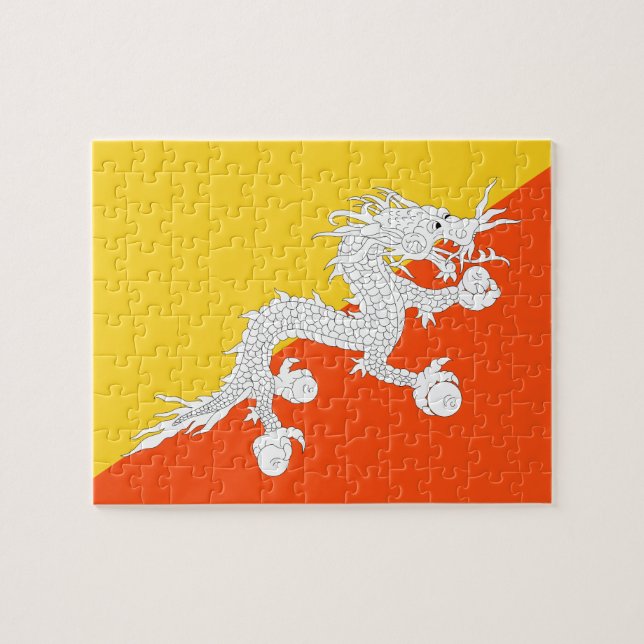 Quebra-cabeça Bandeira Nacional do Butão (Horizontal)