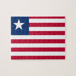 Quebra-cabeça Bandeira nacional do mundo de Liberia
