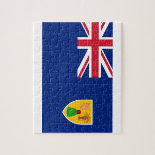 Quebra-cabeça Bandeira nacional do mundo de Turks and Caicos