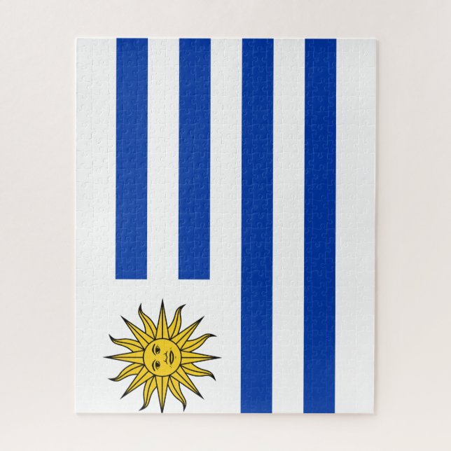 Quebra-cabeça Bandeira nacional do mundo de Uruguai (Vertical)
