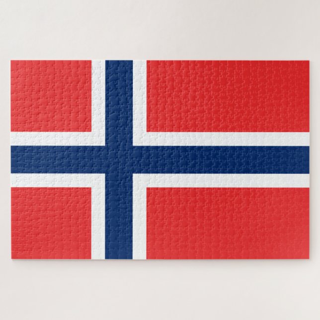 Quebra-cabeça Bandeira norueguesa (Noruega) (Horizontal)