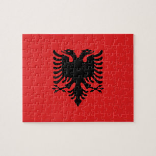 Quebra-cabeça Bandeira Patriótica Albanesa