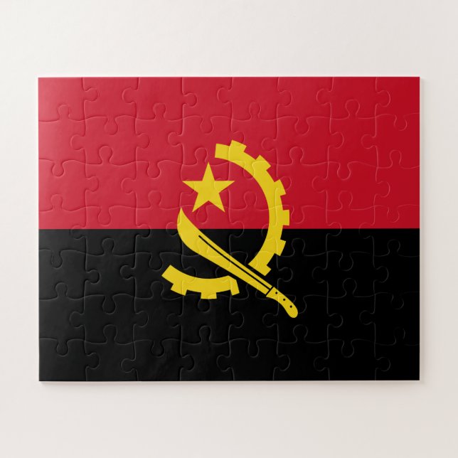 Quebra-cabeça Bandeira Patriótica Angolana (Horizontal)