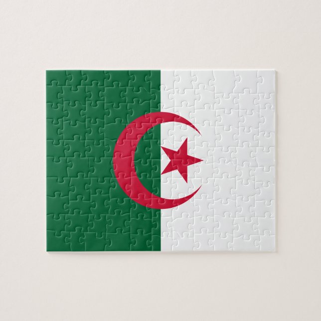 Quebra-cabeça Bandeira Patriótica Argelina (Horizontal)