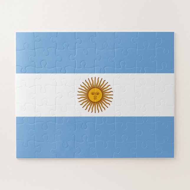 Quebra-cabeça Bandeira Patriótica Argentina (Horizontal)