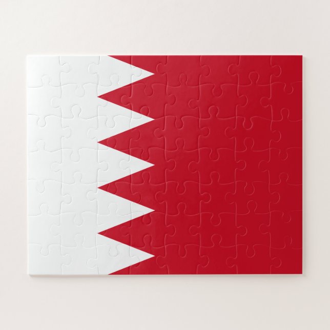 Quebra-cabeça Bandeira Patriótica do Bahrein (Horizontal)