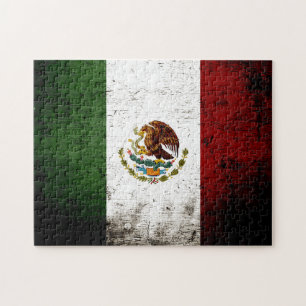 Quebra-cabeça Bandeira preta de México do Grunge