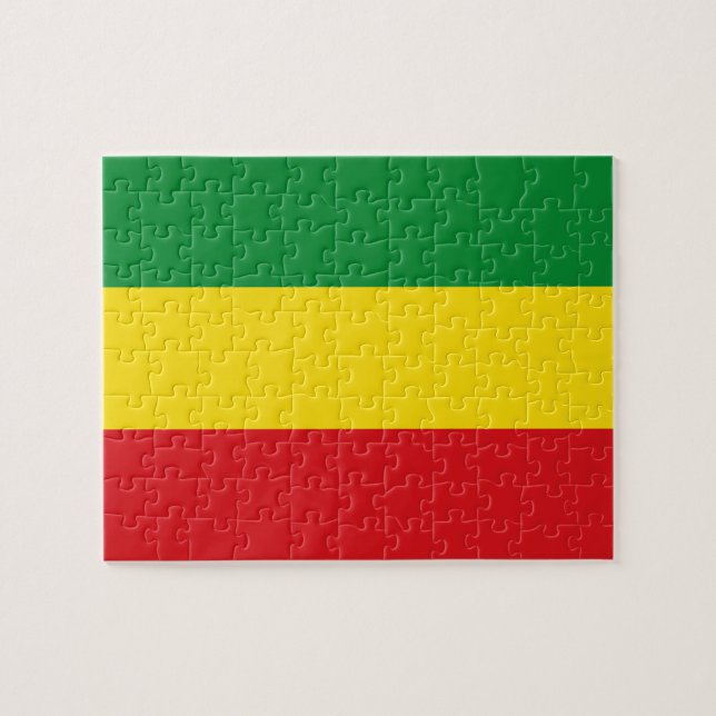 Quebra-cabeça Bandeira Rastafári Rasta Etíope (Horizontal)
