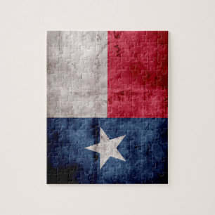 Quebra-cabeça Bandeira resistida do estado de Texas do vintage