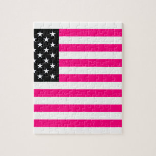 Quebra-cabeça bandeira rosa americana