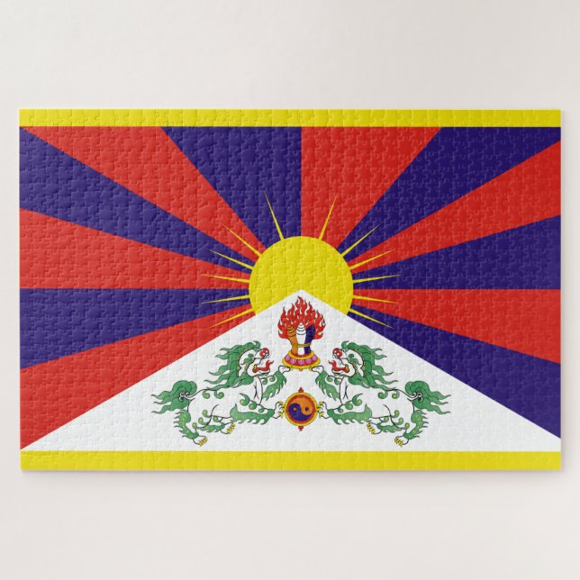Quebra-cabeça Bandeira Tibetana (Horizontal)