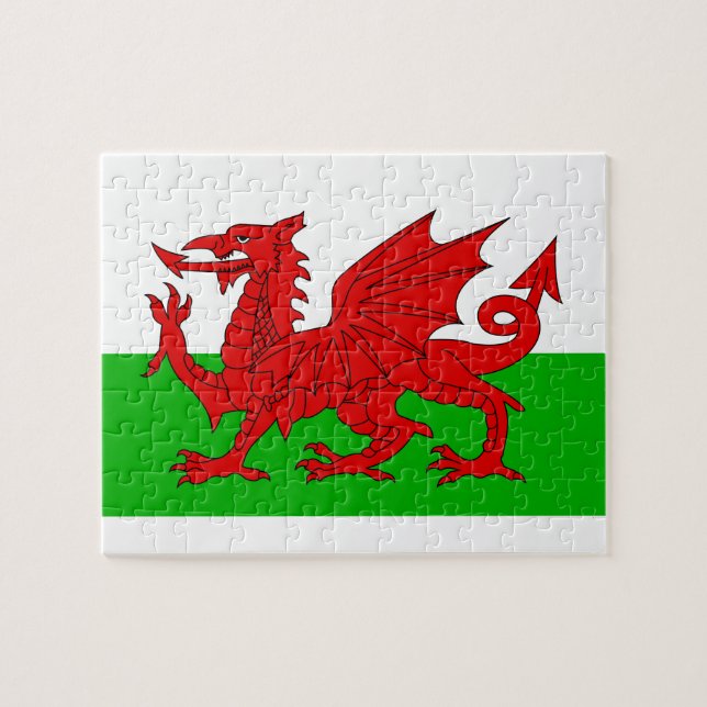 Quebra-cabeça Bandeira Welsh / Wales - Imagem de Alta Qualidade  (Horizontal)